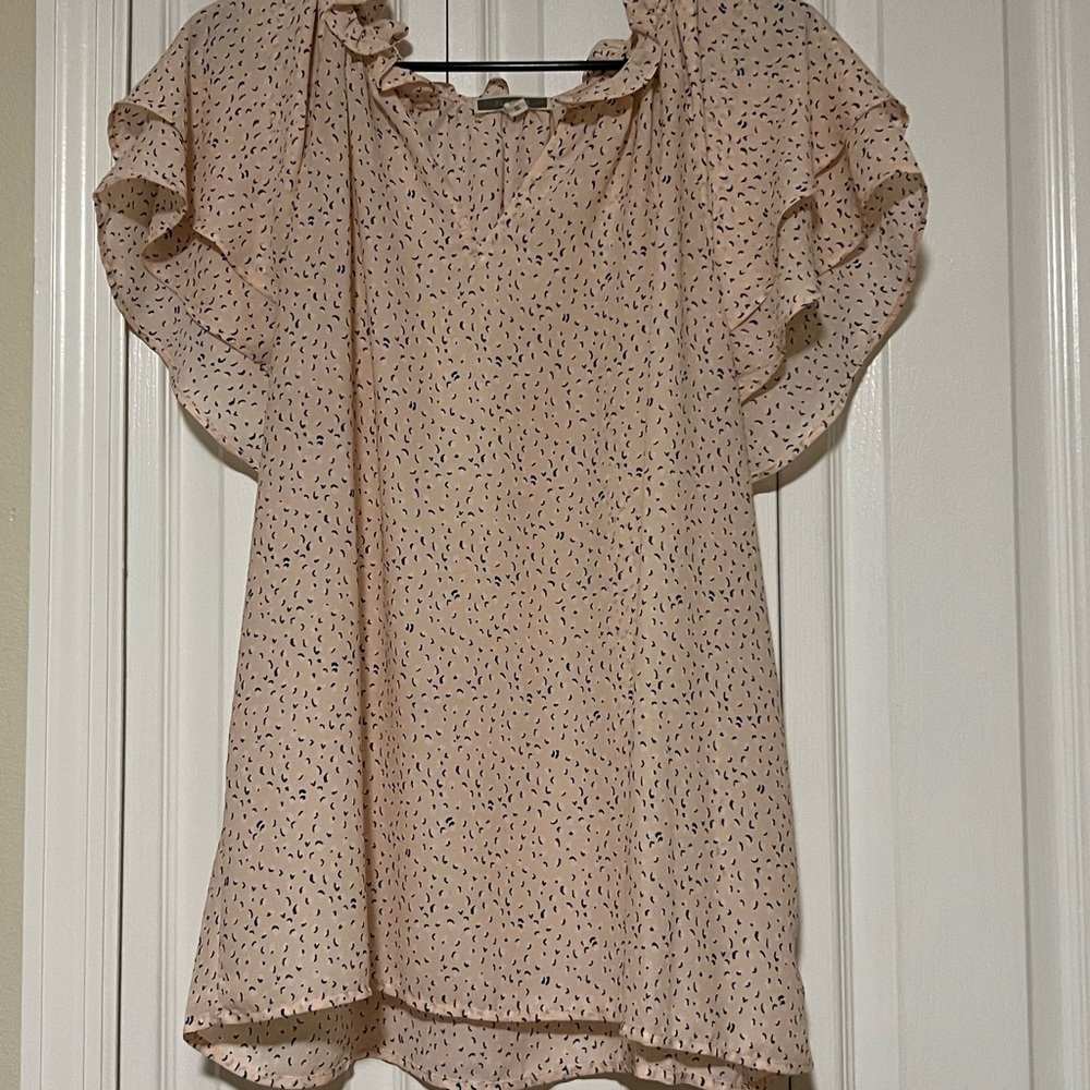 Ruffled Blush Pink Women's Top